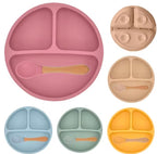 5Pcs/Set Baby Soft Silicone Tableware