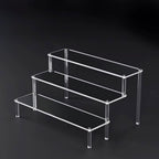 1-5 Tier Acrylic Display Risers Clear Shelf