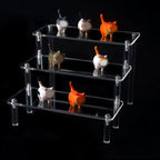 1-5 Tier Acrylic Display Risers Clear Shelf