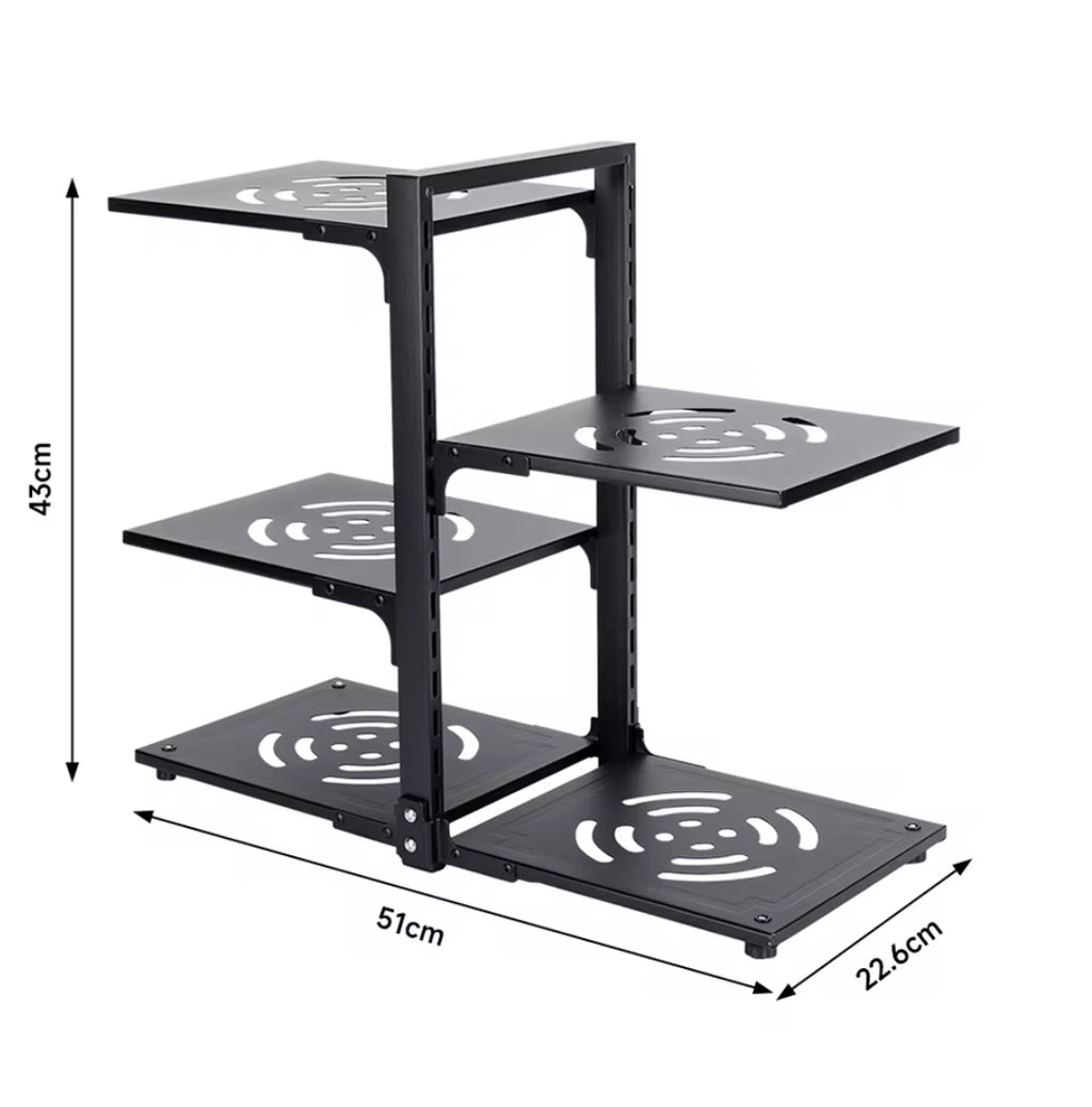 Multi Tier Adjustable Kitchen Pot Rack