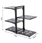 Multi Tier Adjustable Kitchen Pot Rack