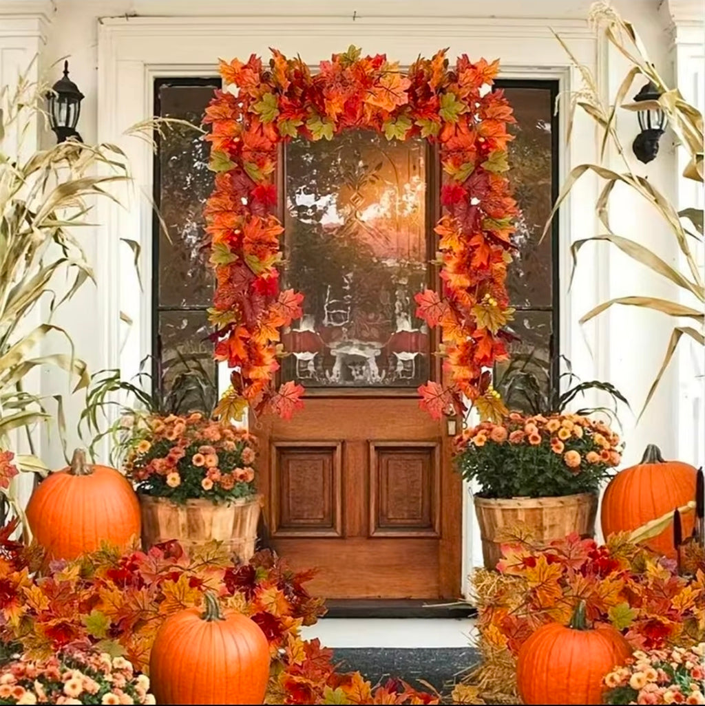 Artificial Fall Maple Leaf Garland