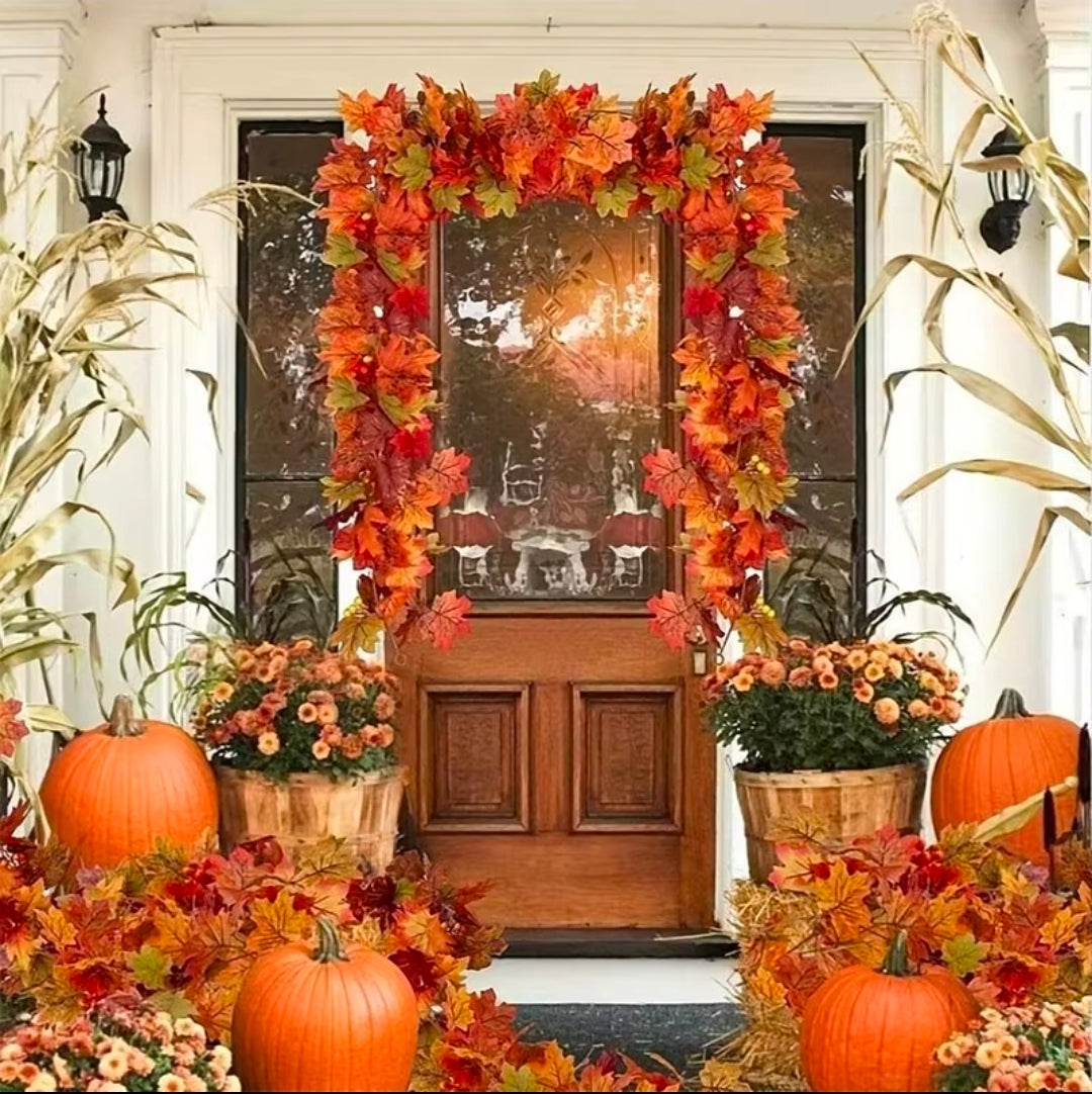 Artificial Fall Maple Leaf Garland