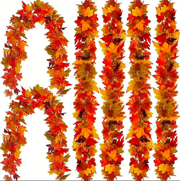 Artificial Fall Maple Leaf Garland